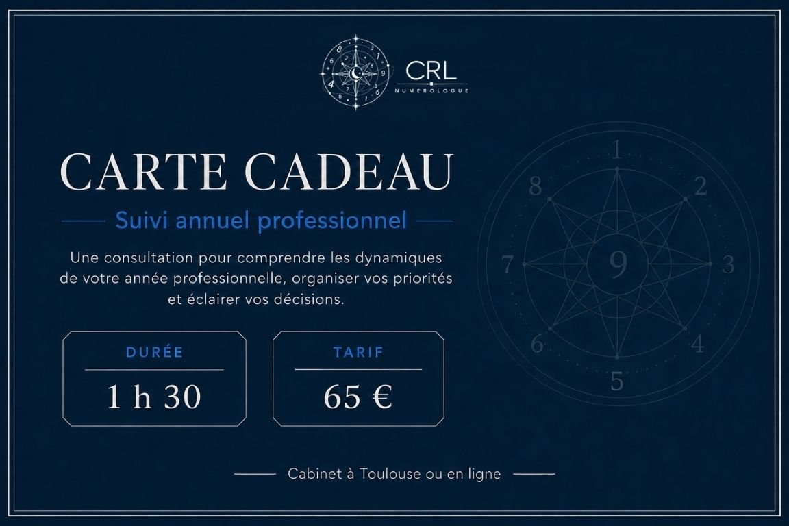 Carte cadeau suivi annuel professionnel
